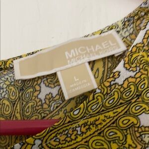 Michael Kors Yellow and Green Boxy Blouse